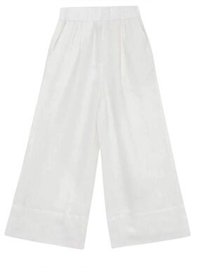 Mikoh Triana Cotton Poplin Elastic Waist Pull-On Wide Leg Pants, Size M2=M